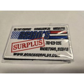 Brian's Surplus Custom Embroidered  Brian's Surplus Patch 2 1/4" x 4" Hook & Loop 1 of 1000 made