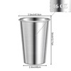 Zalaxt Stainless Steel Drinking Cups, 16 Ounce, 10 Pack