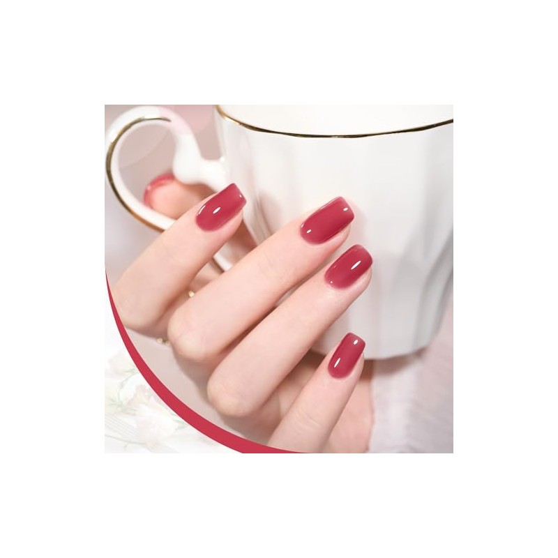 GAOY- Esmalte de uñas en gel Jelly Nude, esmalte en