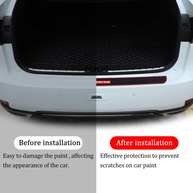 SINGARO Car Rear Bumper Protector, 41inch x3.5inch Car/SUV Universal Rubber
