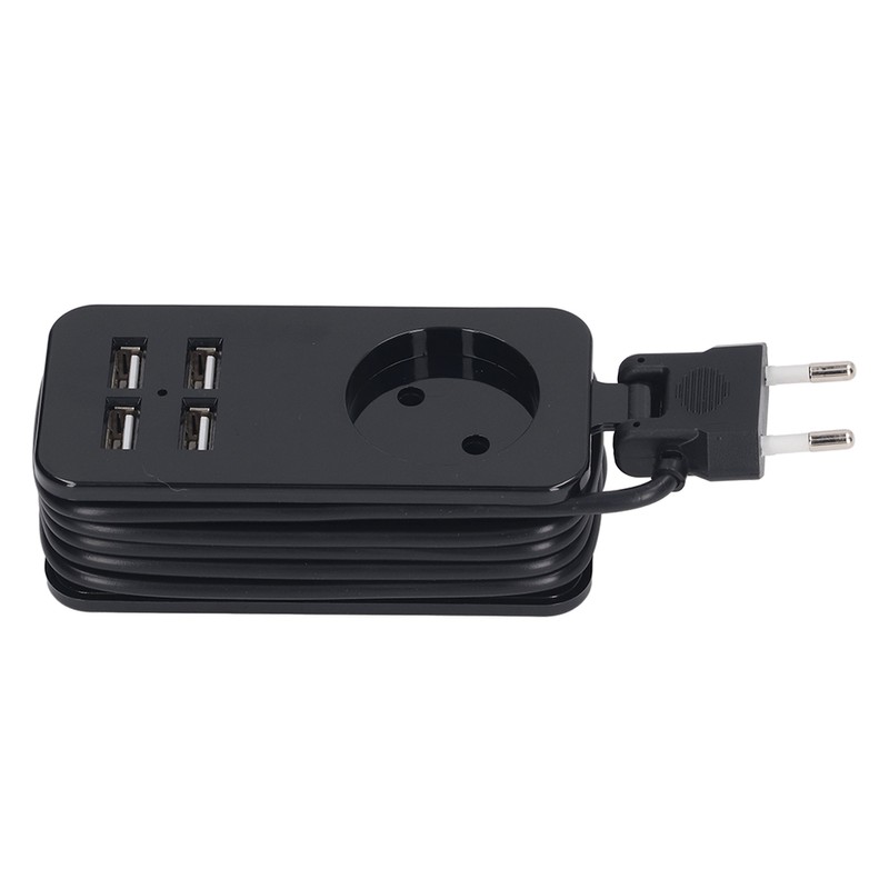Power Strip 1200W 10A Fireproof Adapter with 4 USB Port