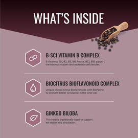 Approved Science Tinnitol - Tinnitus Support Supplement - Ease Ringing in The Ears - Boost Inner Ear Health - 60 Capsules - Made in The USA