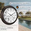FOUNTAIN DESIGNS 18" Illuminated in/Outdoor Clock with Smart Sensor and
