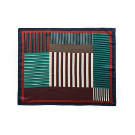 Haezis (광주신세계)브라운 스트라이프 실크 사각 스카프 HIMU4E802W2 (Gwangju Shinsegae) Brown Stripe Silk Square Scarf HIMU4E802W2
