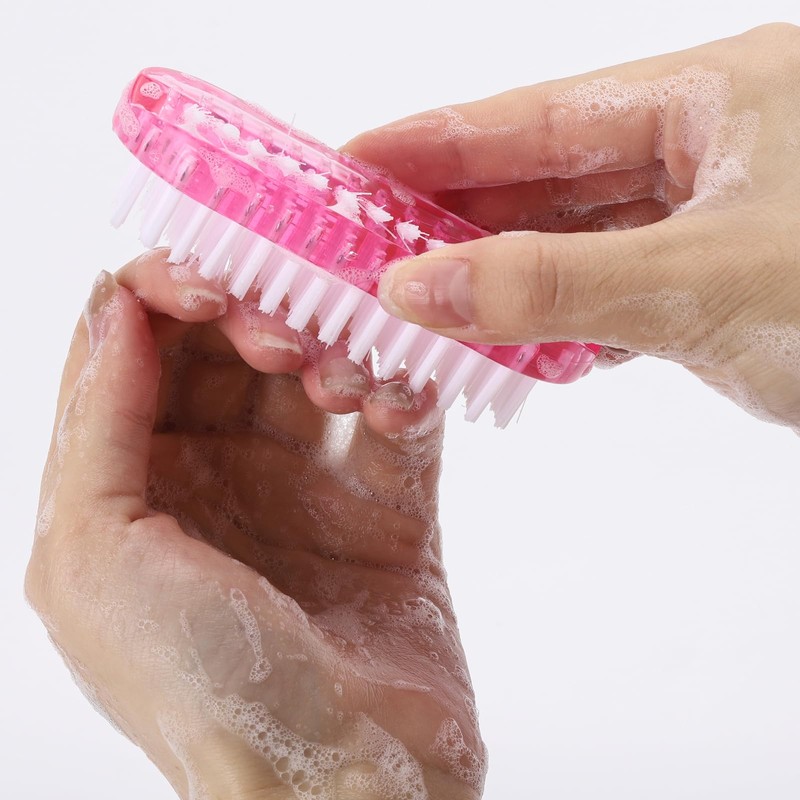 Nail Cleaning Brushes Plastic for Fingernails 2-Sided Non-Slip Brush Nail