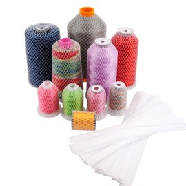 New brothread 50pcs Thread Net Bobbins Holder for Various Sizes of Embroidery, Sewing and Quilting Thread Spools - 25 cm Long Each Piece