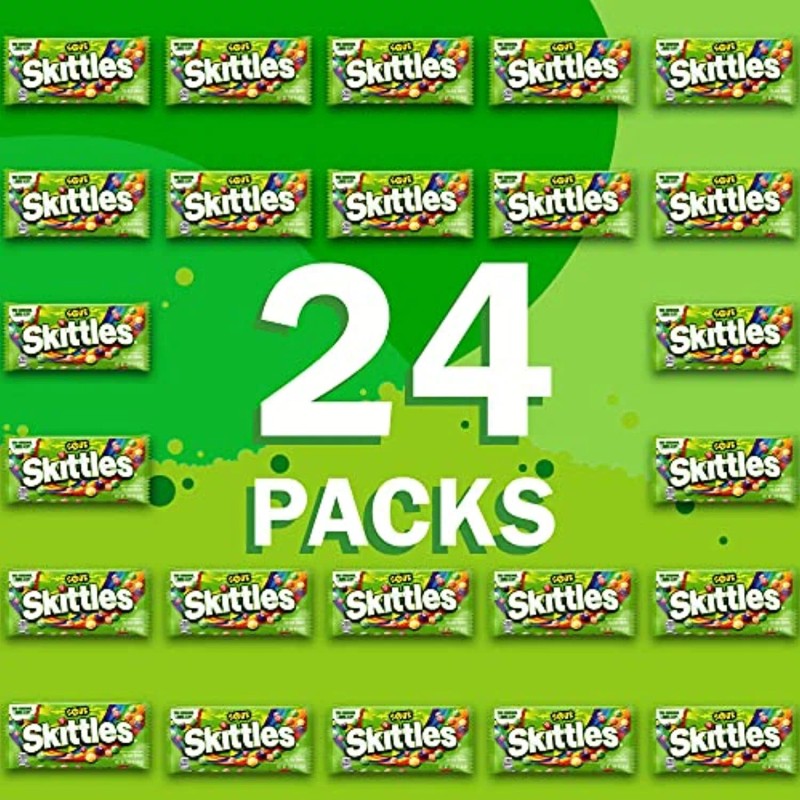 SKITTLES Sour Chewy Candy Bulk Pack, 1.8 oz (24 Full