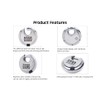 10 Pack Stainless Steel Discus Padlock 4 Digit (3inch) Combination