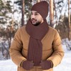 DEESTE Kit de Gorro, Bufanda y Guantes para Frio, Gorros