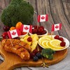 FEISHIONG Canadian Flag Toothpick Decorations, 200 PCS Party Cupcake Toppers