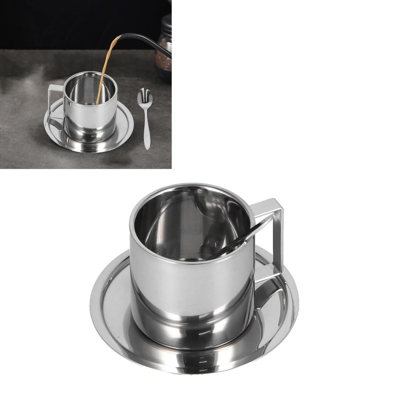 3PCS/Set Insulated Coffee Cup Set Stainless Steel Double Walled Mugs