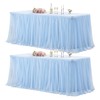 Wish Care 1 Pack Blue Table Cloth for Rectangle Tables,