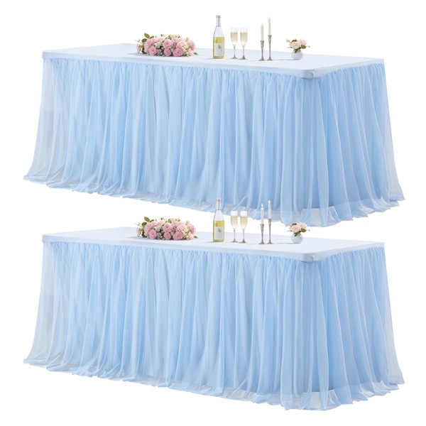 Wish Care 1 Pack Blue Table Cloth for Rectangle Tables,