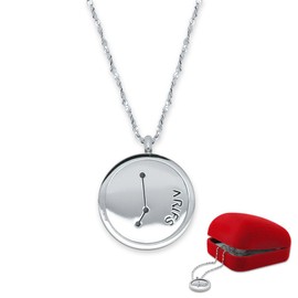 Soul-Cats Zodiac Star Sign Necklace 50 cm Stainless Steel in Silver with Gift Box, Stainless Steel, No Gemstone