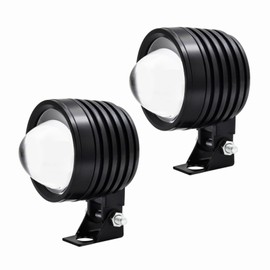 YnGia Motorcycle Front Spotlights 2PCS Universal Motorcycle Driving Auxiliary Light Waterproof Amber White Headlight Fog Light 12V for Car Truck SUV ATV Boat