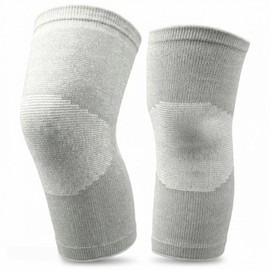 One Compress Bamboo Knee Sleeves For Women & Men Knee Pain, Elastic Compression Leg Sleeves for Arthritis, Original 2-Pack (Gray, Large(75-90KG))