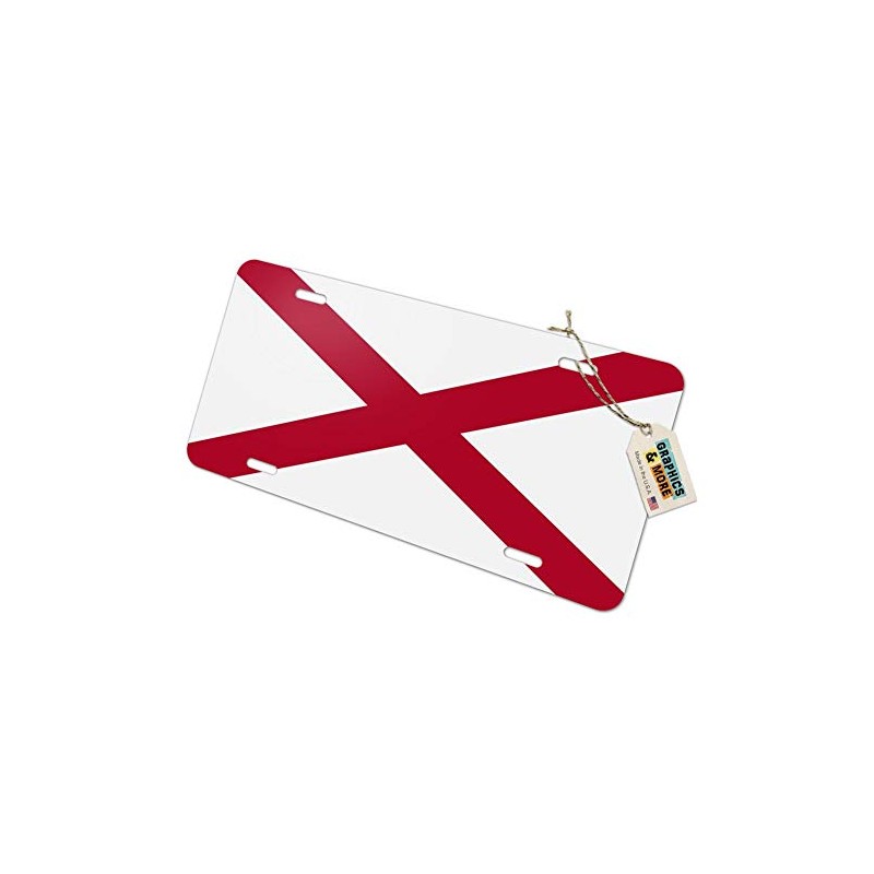 GRAPHICS & MORE Alabama State Flag Novelty Metal Vanity Tag