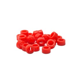 Dental Color Code Ring Band Silicone Hygienist Instrument Code Rings S/L Autoclavable 135ºC (L, Red)