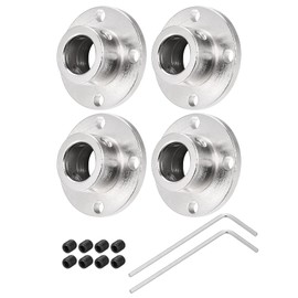 MECCANIXITY 4pcs 12mm Flange Coupling Connector, Shaft Axis Fittings for DIY RC Model Motors, with 8pcs Fastening Screw 2pcs M2 Hex Wrench
