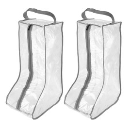 PATIKIL Boots Storage Bags, 2 Pack Waterproof Boots Protector Bag Tall Boots Organizer Bags for Travel Daily Use, Gray
