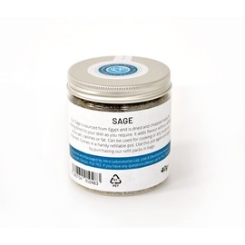 Chopped Dried Sage 40g - Selected Quality in a Refillable Pot.