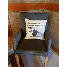 KiLaLa Anti-Snore Cushion Locomotive Steam Train with Saying