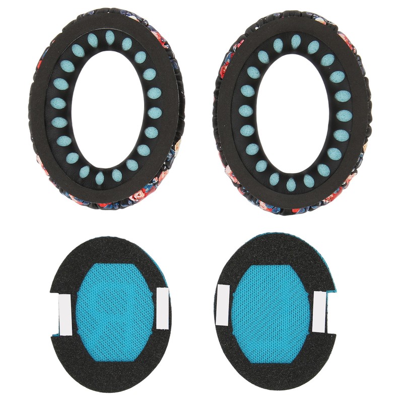 Headphone Ear Pads Soft Protein Leather Memory Foam Replacement Print