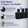 4-Pack 5 Holes Spray Can Holder Bottle Organizer Wall-Mounted Spray