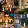 GRUENLICH Dusk to Dawn Outdoor Post Lights, Modern White Exterior