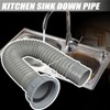 Kitchen Sink Drain Pipe 100cm PP + PVC Flexible Drain