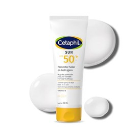 Cetaphil Sun FPS 50+ Protector Solar Gel Ligero Piel Sensible Mixta 100 ml | Con Face Technology y Solar Care Intelligence, vitamina E y filtros de am