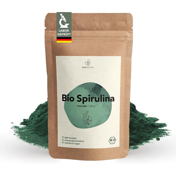 Bionutra Spirulina Organic (arthros Pira Plat Ensis), Pulverform, No Additives,