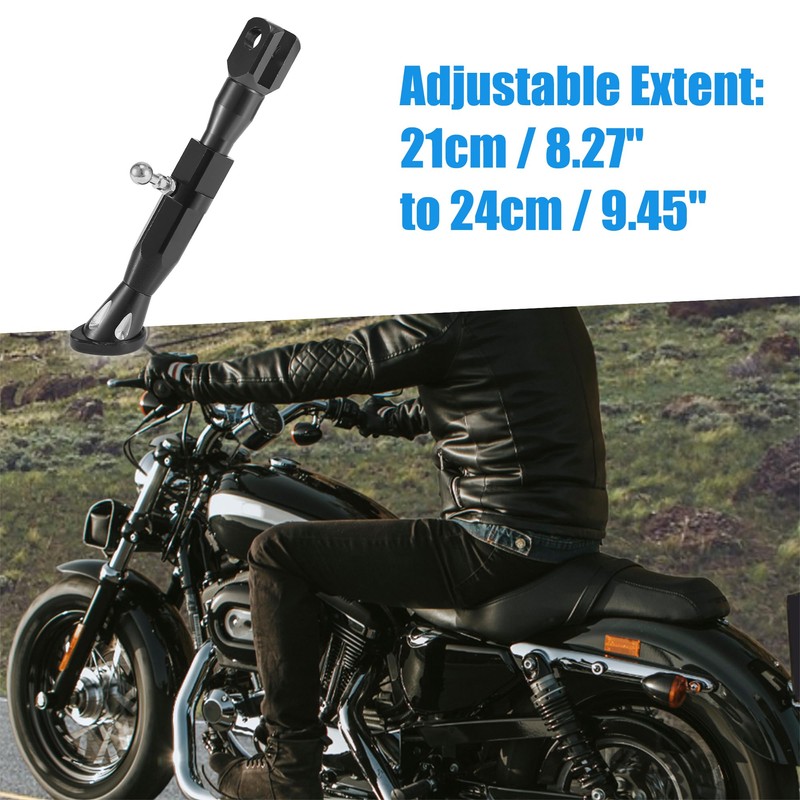 A ABSOPRO Universal Adjustable Motorcycle Kickstand Side Support Stand Set