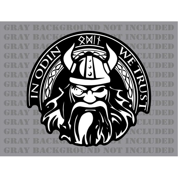 in Odin We Trust Thor Vikings Norse Vinyl Decal (2