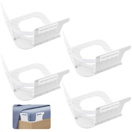 HOUSEEN Bed Sheet Holders with Lock Strips, Heavy Duty ABS Sheet Clips Keep Fitted Sheets Tight and Firm, Universal Bed Sheet Holder for Corners Fit for All Mattress Sizes Easy Installation