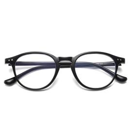 Blue light filter glasses computer glasses without prescription anti-blue light classic round frame gaming glasses for men and women. - black, size: m