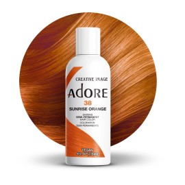 Adore Semi Permanent Hair Dye Sunsine Orange Vegan 4 Fl Oz Long Lasting Color