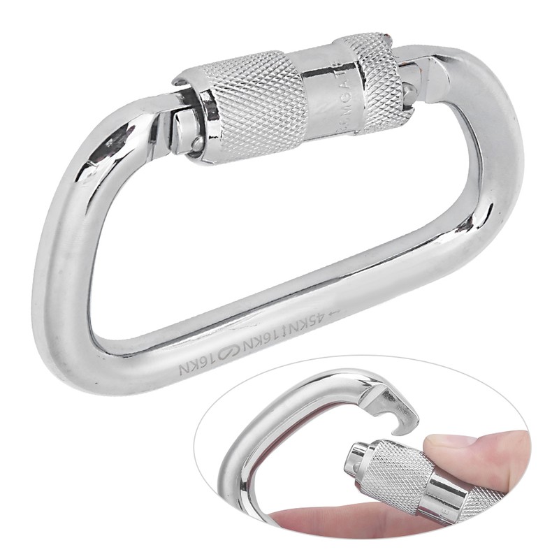 40Cr Steel 45KN D Shaped Hanging Buckle Carabiner Clip for
