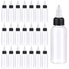 Baderke 48 Pack 2 oz Round Bottles with Twist Caps