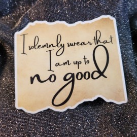 Moonlight Jade STKR007 Handwritten Parchment Inspire Sticker Solemnly Swear Up to No good magic