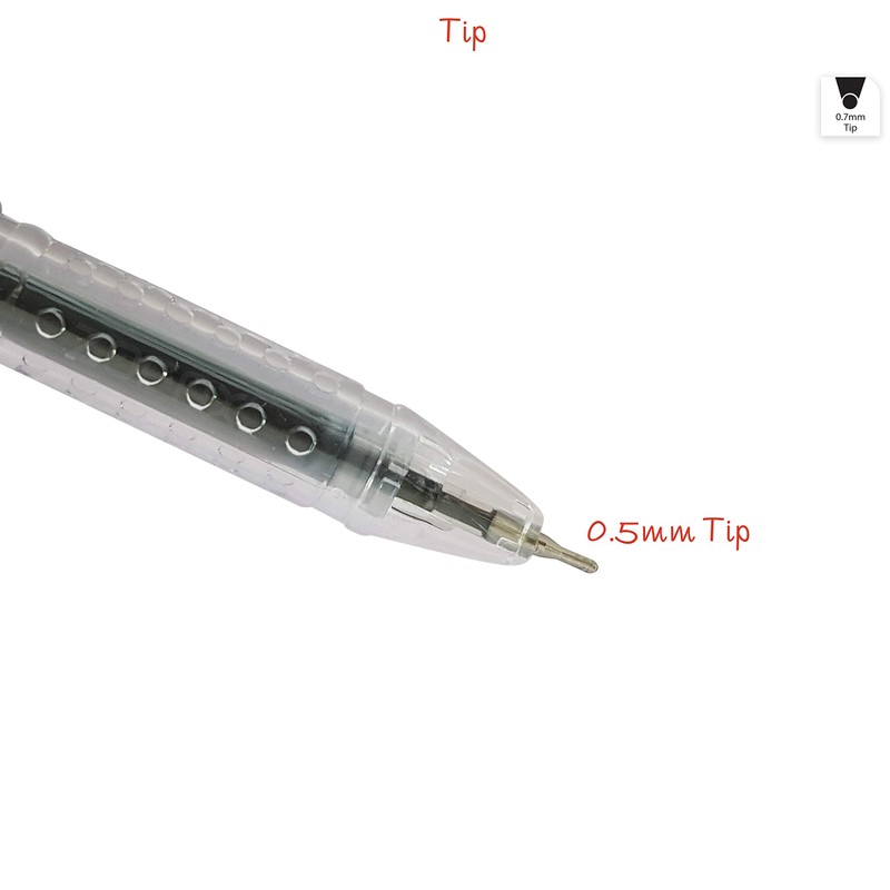 TOTEM 5 x 0.5mm Fine Tip Octave BLACK Smooth Gel