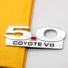 2Pcs Chrome Metal 5.0 Coyote V8 Logo Side 5.0L Emblem
