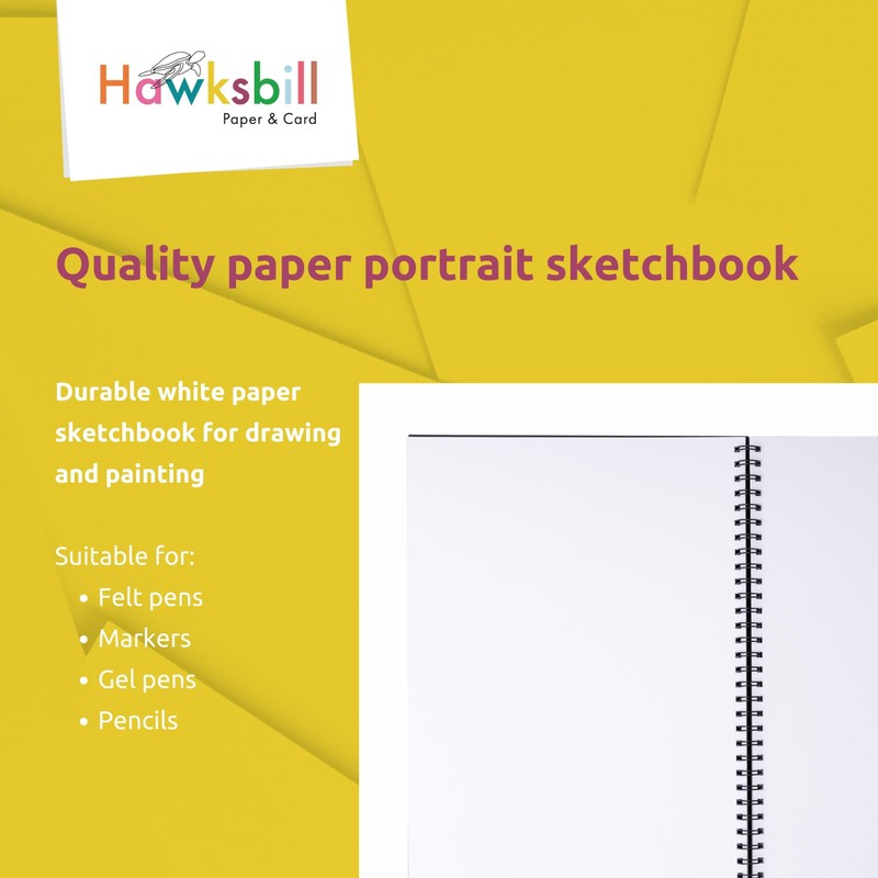 Hawksbill A5 Portrait Sketchbook – Hardcover Spiral Sketchbook 40 Sheets