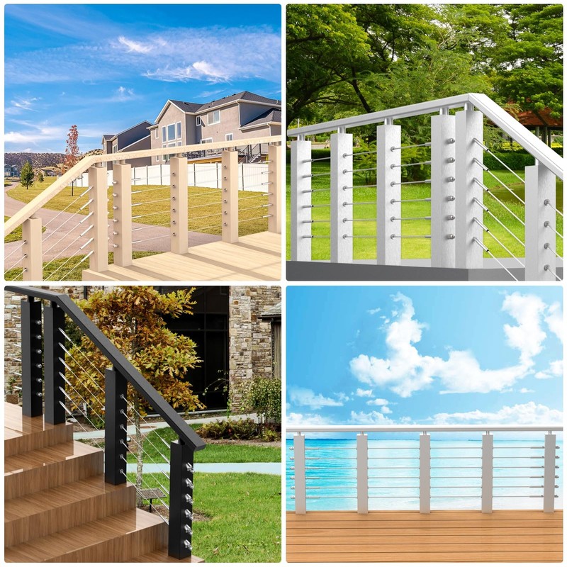 BLIKA 60 Pack 1/8" Black Stainless Steel Invisible Receiver and