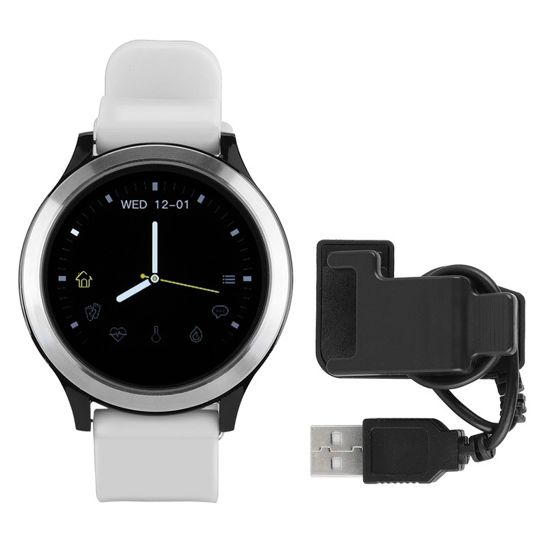 Waterproof Round Color Screen Bluetooth Smart Bracelet Wristband Fitness Tracker
