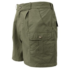 Hunter Safari Shorts for Men, Professional 100% Cotton Cargo (Moss, 34)