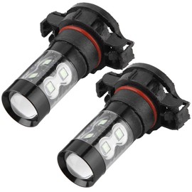 KIMISS H16 5202 Bombillas de faros LED, 2 piezas 8000K Azul hielo 100W 20LED Bombillas de faros Kit Faros antiniebla Lámpara de conducción de automóviles