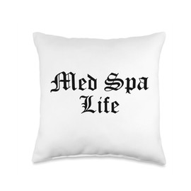 Med Spa Life Cosmetic Injector & Injection Nurse Med Life Medical Spa Aesthetic Nurse Injector Throw Pillow, 16x16, Multicolor