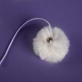 SHENGOCASE 10-Pack Cat Tree Tower Accessories Replacement Attachment Ball Toy, Replaceable Cat Dangling Toy with Bell (Cream-White)