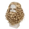 Old Mens Wig and Beard Set for Adult Wavy Men